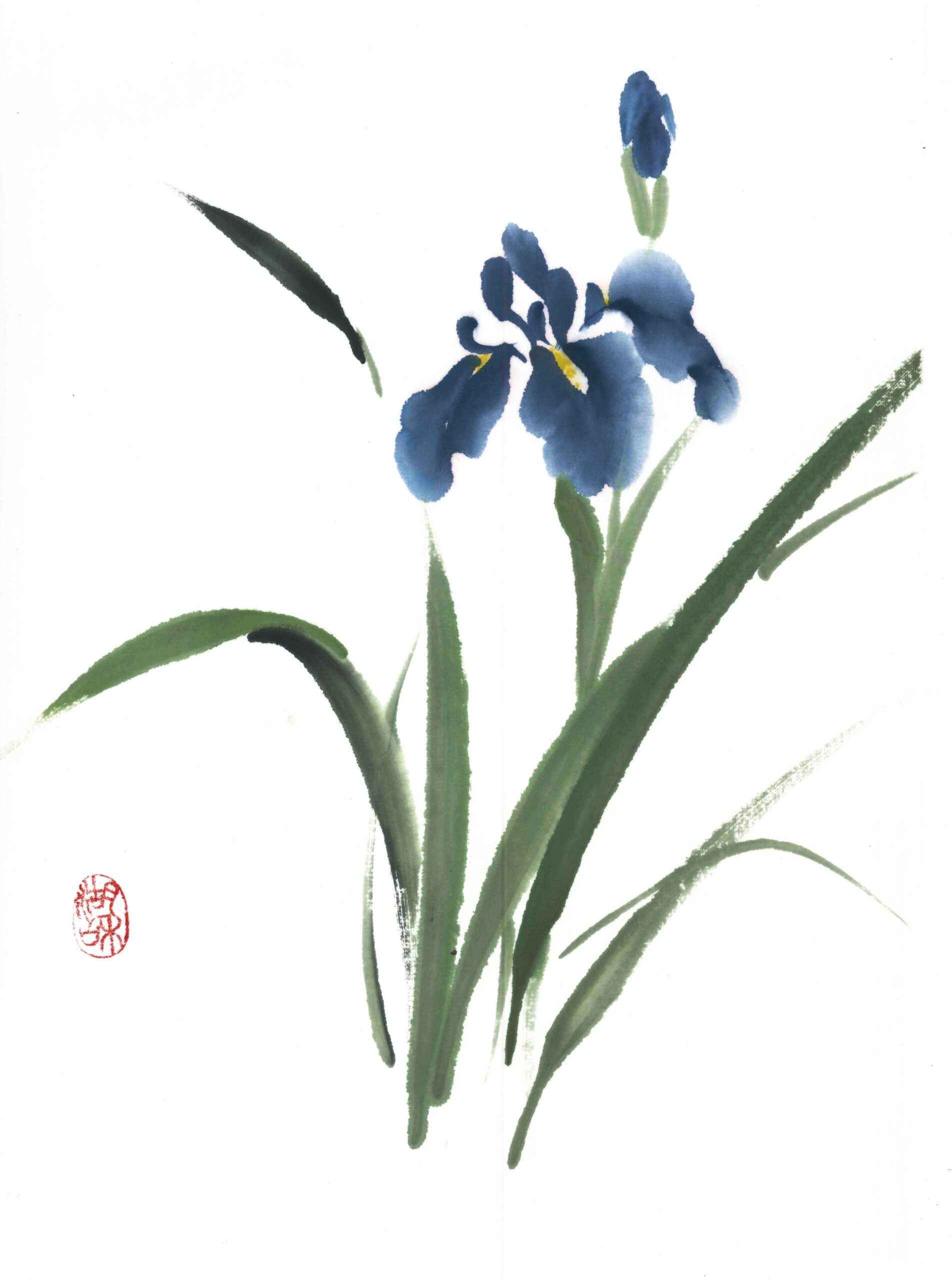 Pintura sumi-e de hanashobu